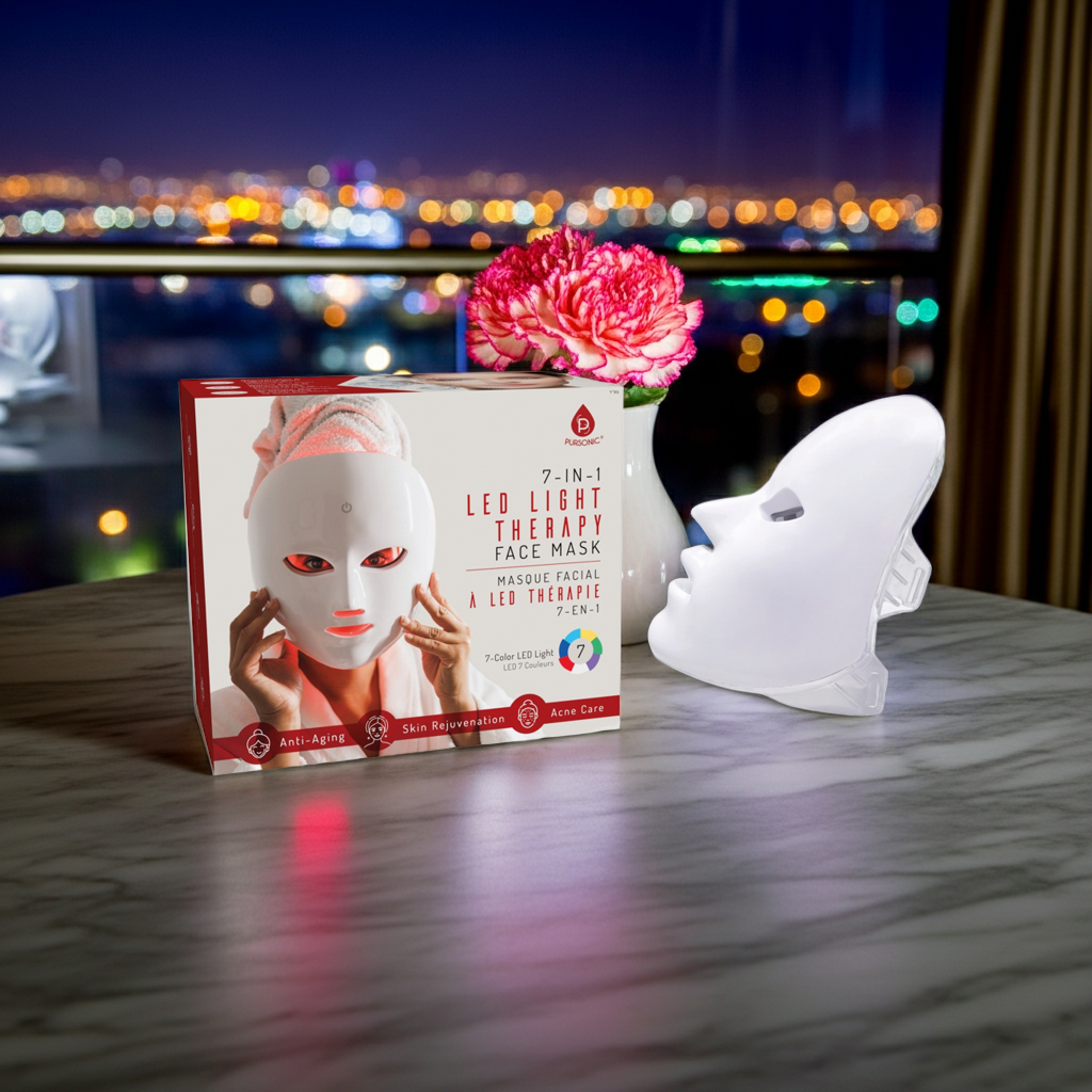 7-in-1 LED Light Therapy Face Mask – Advanced Skincare at Home!